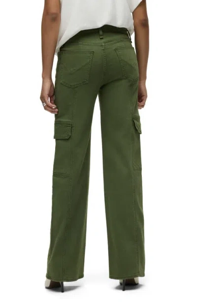 Hudson Jeans Rosie Seamed High Waist Wide Leg Cargo Jeans In Green