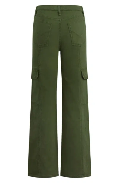 Hudson Jeans Rosie Seamed High Waist Wide Leg Cargo Jeans In Green
