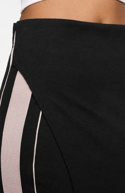 Nike Sportswear High Waist Rib Midi Skirt In Black