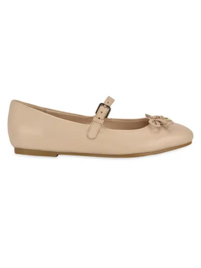 Guess Women's Kayra Leather Mary Jane Ballet Flats In Gold