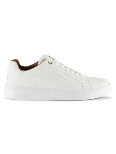 Calvin Klein Men's Minimalist Low-platform Sneakers In White