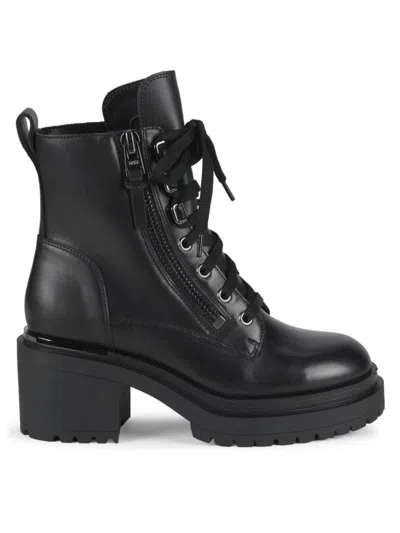 Dkny Women's Philippa 65mm Lug-sole Combat Boots In Black