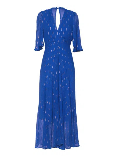 Rose & Nancy Women's Talia Blue Sparkle Maxi Dress In Multi