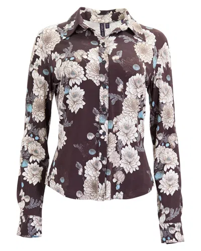 Lords Of Harlech Women's Stephanie Serious Floral Shirt - Black In Multi