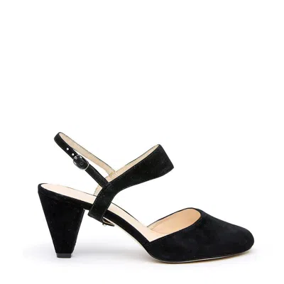 Alterre Women's Black Suede Elsie Mule In Black