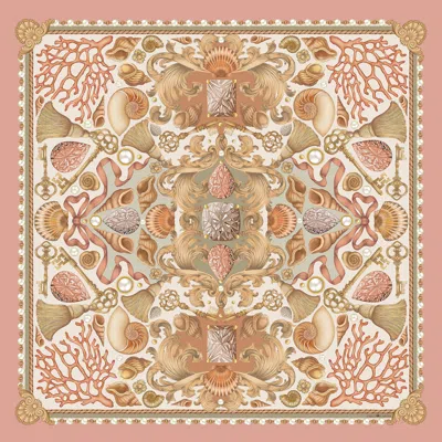Emily Carter Women's Neutrals / Orange The Nautical Baroque Silk Scarf - L In Multi