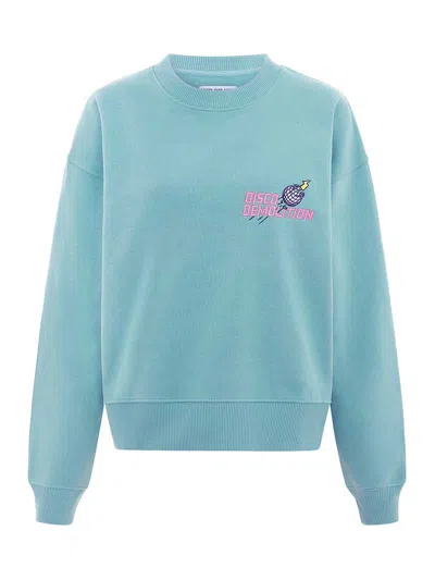 Blonde Gone Rogue Women's Disco Demolition Embroidered Sweatshirt, Organic Cotton, In Light Green In Green