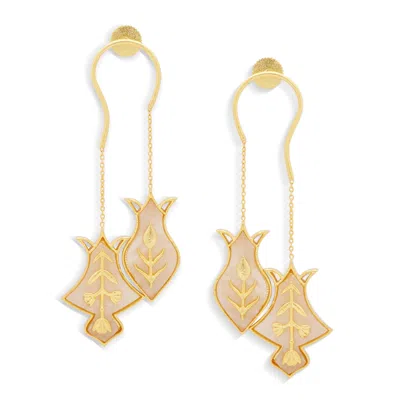 Dhwani Bansal Hamsa Earrings In Gold