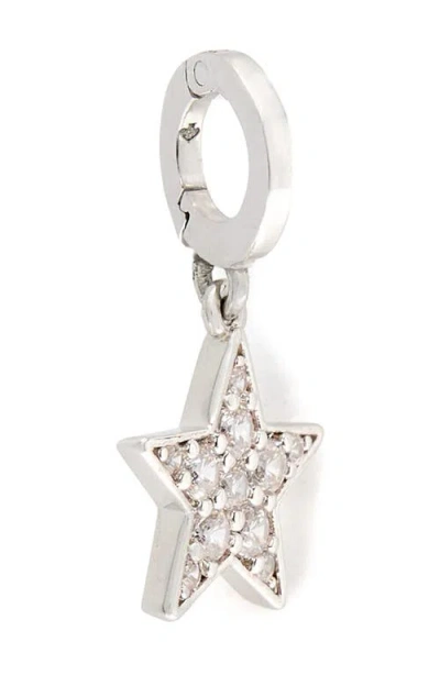 Kate Spade Cubic Zirconia Silver-tone One In A Million Star Charm In Metallic