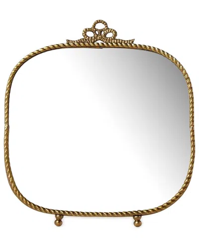 Two's Company Antique Finish Vanity Table Mirror In Gold