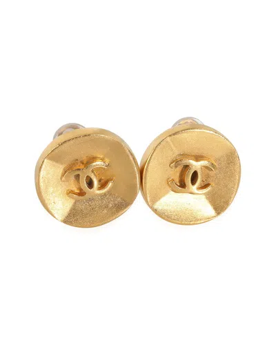 Pre-owned Chanel 1994 Cc Button Earrings (authentic Pre-loved)