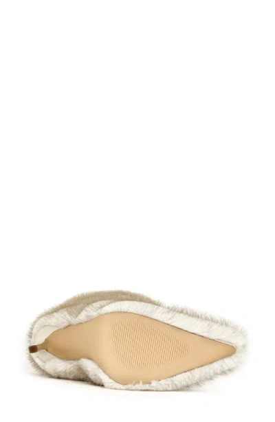 Azalea Wang Augusto Faux Fur Knee High Boot In Neutral