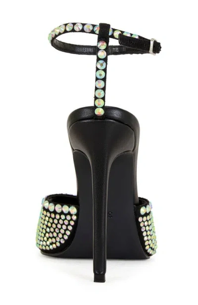 Azalea Wang Quarinii Ankle Strap Pointed Toe Sandal In Black