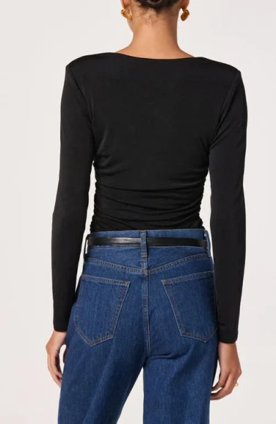 Astr The Label Wire Ruched Top In Black