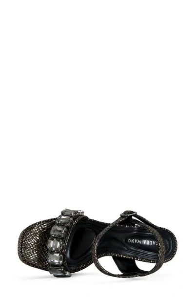 Azalea Wang Kamilla Chunky Embellished Platform Heels In Black