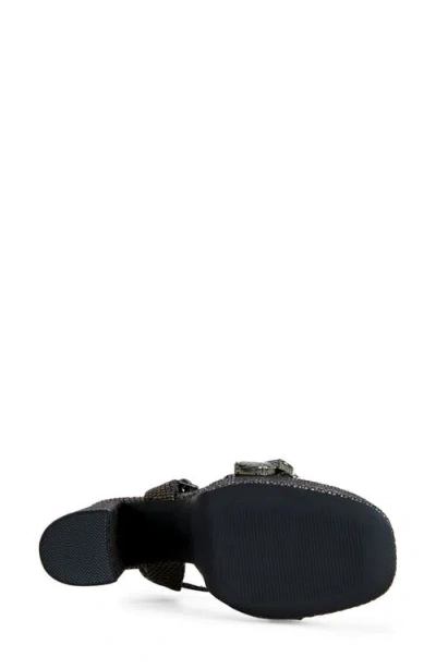 Azalea Wang Kamilla Chunky Embellished Platform Heels In Black