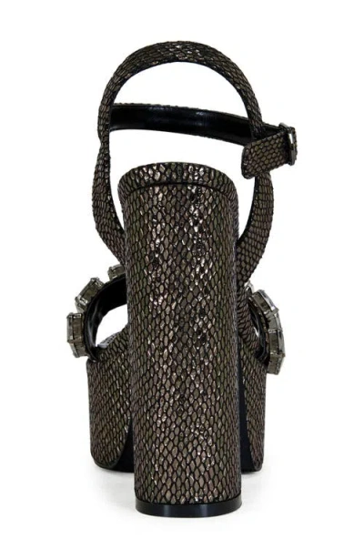 Azalea Wang Kamilla Chunky Embellished Platform Heels In Black