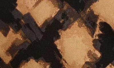 Nic + Zoe Nic+zoe Glowy Check Cotton Blend Sweater In Brown