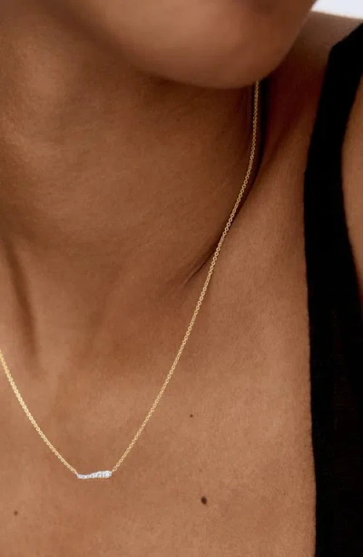 Monica Vinader Riva Pavé Lab Grown Diamond Necklace In Gold