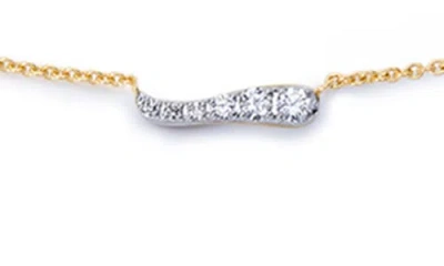 Monica Vinader Riva Pavé Lab Grown Diamond Necklace In Gold