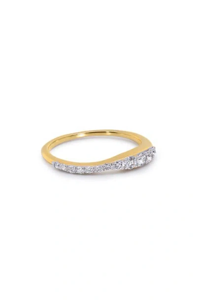 Monica Vinader Riva Pavé Lab Grown Diamond Ring In Gold