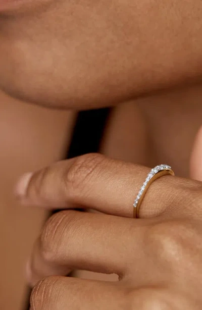 Monica Vinader Riva Pavé Lab Grown Diamond Ring In Gold