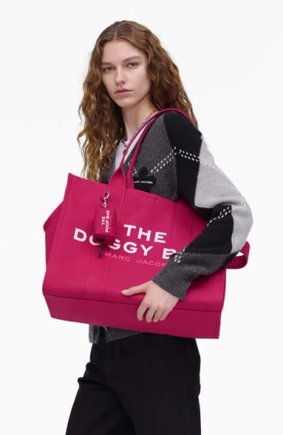 Marc Jacobs The Doggy Cotton Canvas Tote In Pink