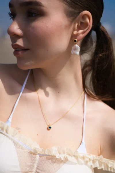 Classicharms Skyler Molten Solitaire Cubic Zirconia Pendant Necklace In Metallic