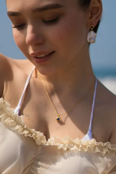 Classicharms Skyler Molten Solitaire Cubic Zirconia Pendant Necklace In Metallic