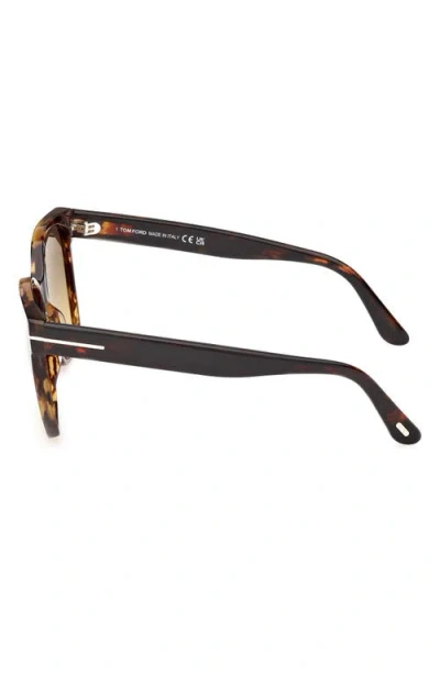 Tom Ford Iris 56mm Gradient Butterfly Sunglasses In Brown