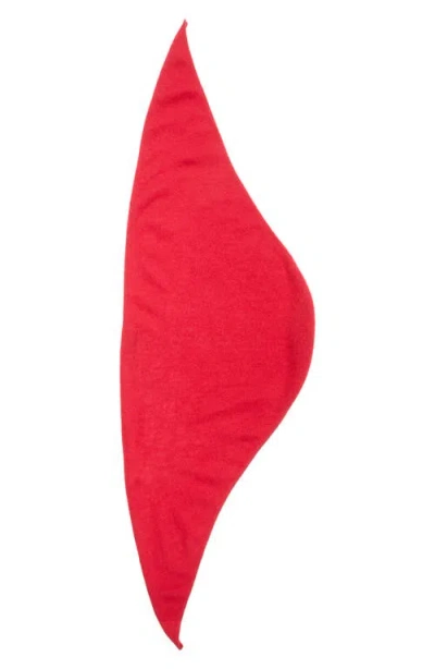 Johnstons Of Elgin Reel Cashmere Triangle Scarf In Red
