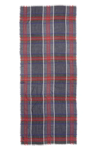 Johnstons Of Elgin Orton Plaid Cashmere Fringe Scarf In Multi