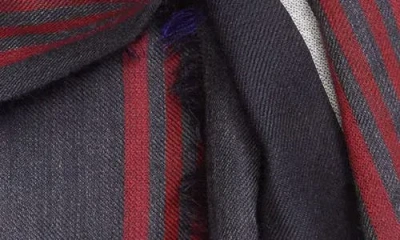 Johnstons Of Elgin Orton Plaid Cashmere Fringe Scarf In Multi