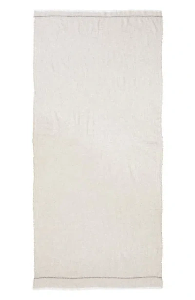 Johnstons Of Elgin Usan Cashmere Fringe Scarf In Gray