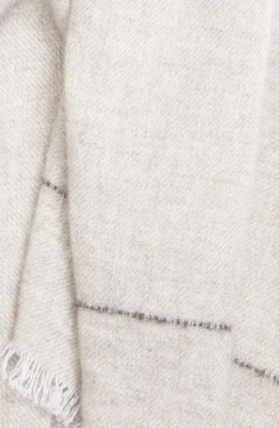 Johnstons Of Elgin Usan Cashmere Fringe Scarf In Gray