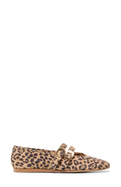 Dolce Vita Baylee Grommet Ballet Flats Dk Leopard Printed Suede In Brown