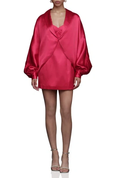 Avec Les Filles Oversize Dolman Jacket In Red