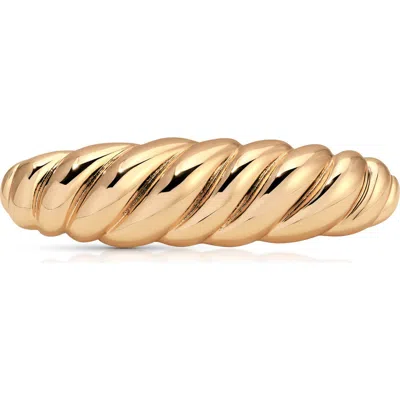 Ettika Twisted Oblong Hair Barrette In Gold