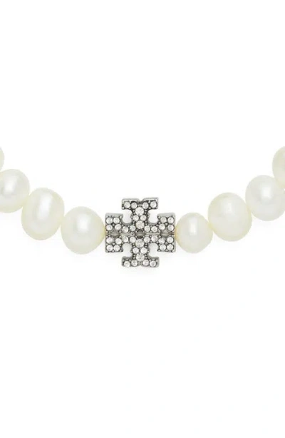 Tory Burch Kira Pearl Bracelet In Metallic