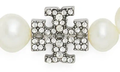 Tory Burch Kira Pearl Bracelet In Metallic