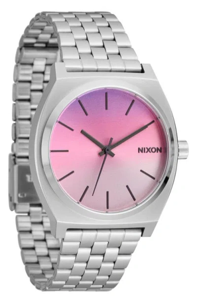 Nixon The Time Teller Bracelet Watch, 37mm In Metallic