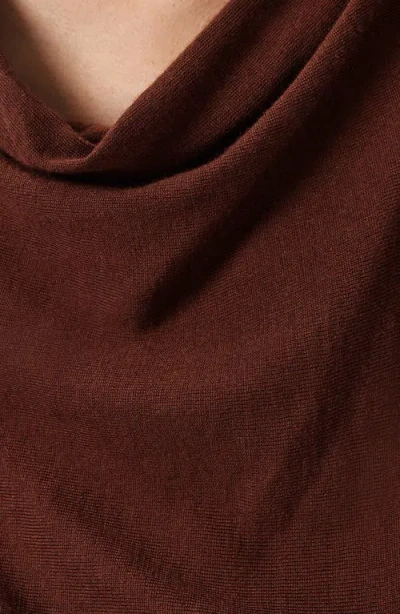 Allsaints Ridley Dolman Sleeve Crop Sweater In Brown