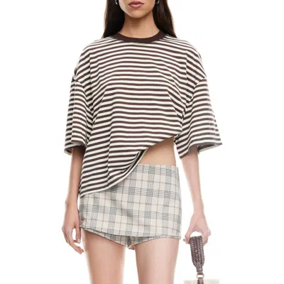 Lioness Bloom Stripe T-shirt In Brown