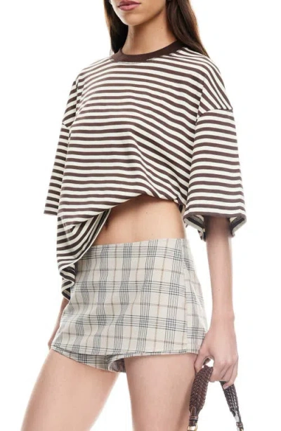 Lioness Bloom Stripe T-shirt In Brown