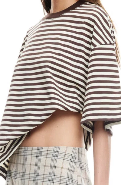 Lioness Bloom Stripe T-shirt In Brown