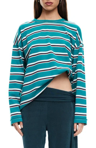 Lioness Horizon Stripe Top In Green