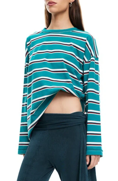 Lioness Horizon Stripe Top In Green