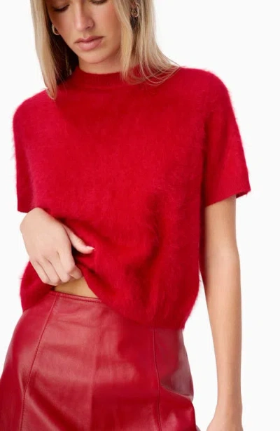 Cami Nyc Cillian Leather Miniskirt In Red