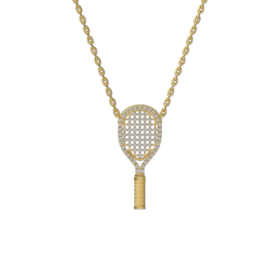 Pascal The Tennis Necklace, White Diamond Pavé In Gold