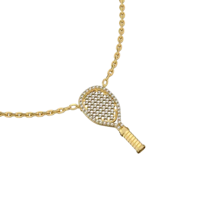 Pascal The Tennis Necklace, White Diamond Pavé In Gold